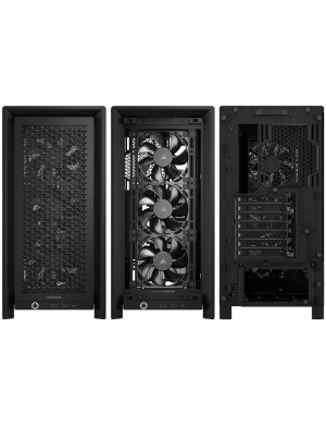 Carcasă CORSAIR 4000D RS Mid Tower, E-ATX, Tempered Glass, Black