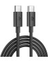 Cablu de date si incarcare RAVPOWER RP-CB1021, USB-C - USB-C, 60W, 1m, Negru