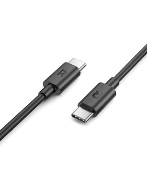 Cablu de date si incarcare RAVPOWER RP-CB1021, USB-C - USB-C, 60W, 1m, Negru