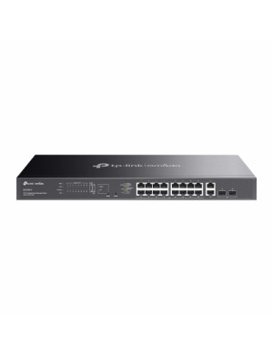Switch TP-LINK Omada ES220GMP, 16 porturi, PoE, Black