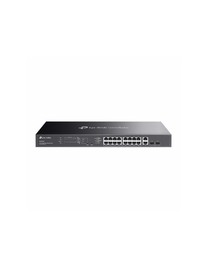 Switch TP-LINK Omada ES220GMP, 16 porturi, PoE, Black