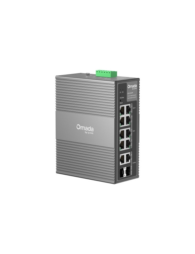 Switch TP-LINK IES210GPP, 10-Port Gigabit Industrial Managed PoE++, 6 PoE+, 2 PoE++ Ports, 2 SFP Slots, 240W, Black