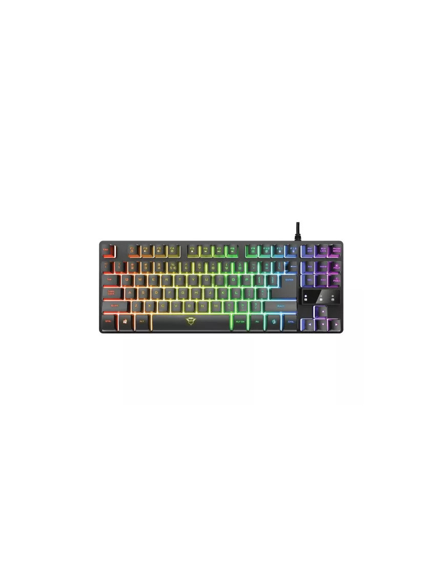 Tastatura gaming cu fir TRUST GXT 833 Thado TKL RGB LED USB Black