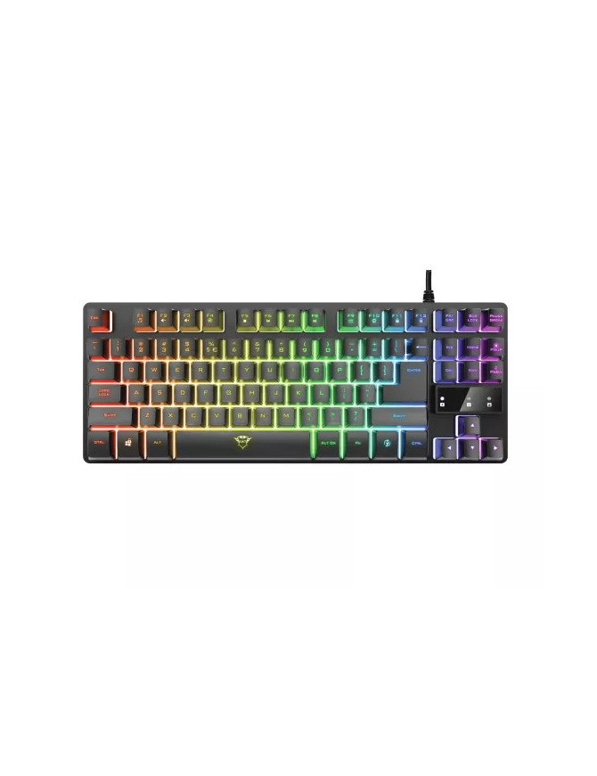 Tastatura gaming cu fir TRUST GXT 833 Thado TKL RGB LED USB Black