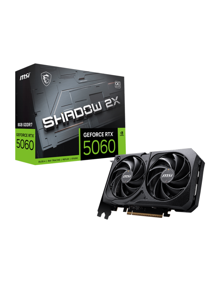 MSI GeForce RTX 5060 8G SHADOW 2X OC NVIDIA 8 Giga Bites GDDR7