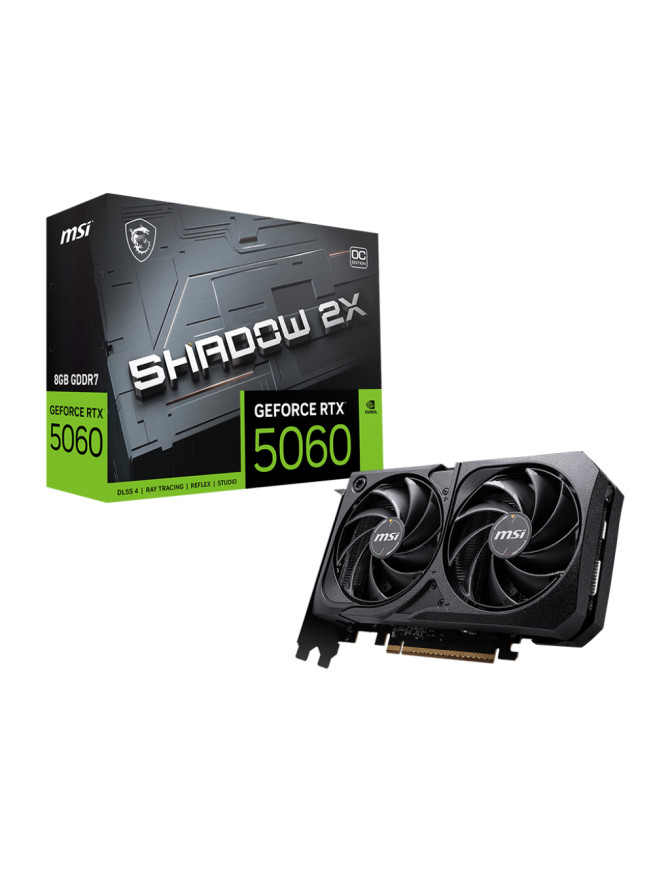 MSI GeForce RTX 5060 8G SHADOW 2X OC NVIDIA 8 Giga Bites GDDR7