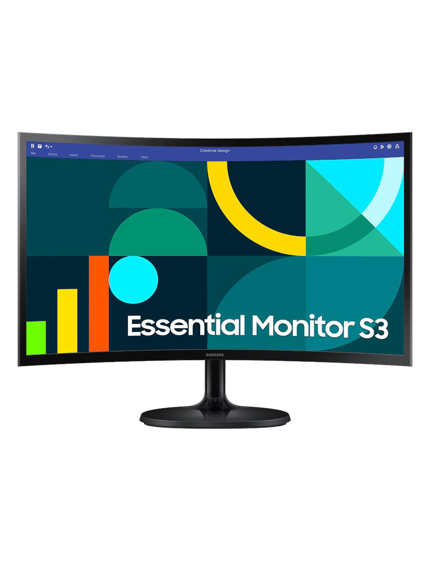 Monitor LED Curbat SAMSUNG Essential S3 S36GD LS24D360GAUXEN, 24" Full HD VA, 100 Hz, 4 ms, Black