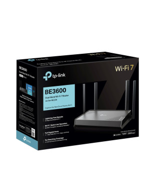 TP-Link Archer BE220 router wireless Gigabit Ethernet Bandă dublă (2.4 GHz/ 5 GHz) Negru