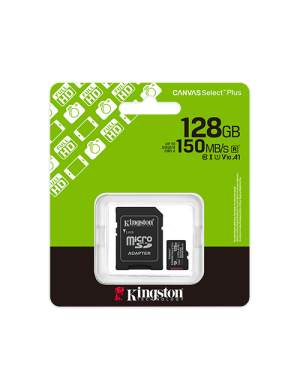 Card de memorie KINGSTON Canvas Select Plus SDCS3/128GB, 128GB, Clasa 10 + Adaptor SD