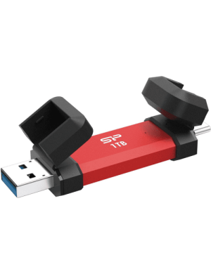 SSD portabil SILICON POWER DS72 SP001TBUC3S72VPR, 1 TB, USB-C/A, Red