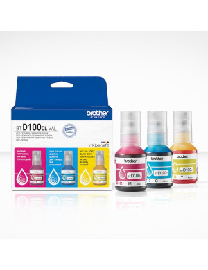 Multifunctionala Inkjet Color BROTHER DCPT530DWYJ1_B1, A4, Duplex, Wi-Fi/USB, Negru + Pack Cerneala Brother BTD100
