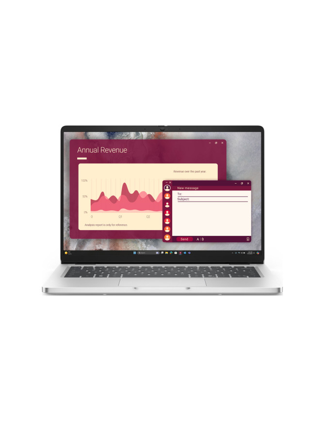 Laptop Dell Pro 14 PC14250 BTO106_PC14250_EMEA_UBU, Intel Core Ultra 5 235U, 14 inch, RAM 16GB, SSD 512GB, Intel Graphics, Linux