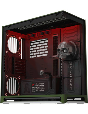 Carcasa HAVN HS 420 DOOM The Dark Ages HVN-CA-HS420-05-DOOM, E-ATX, Mid Tower, Tempered Glass, Limited Edition, Green