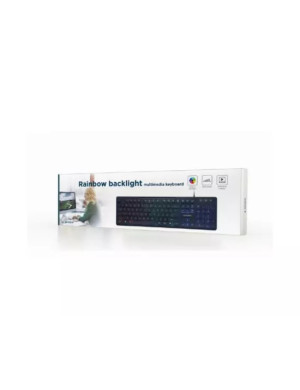 Tastatura cu fir GEMBIRD KB-UML-02, USB, Rainbow LED