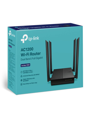 TP-Link Archer C64 router wireless Gigabit Ethernet Bandă dublă (2.4 GHz/ 5 GHz) Negru