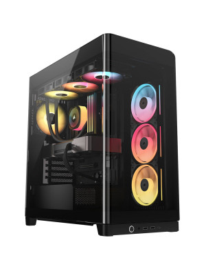 Carcasă CORSAIR iCUE LINK 4500X LX-R RGB, Mid-Tower, E-ATX, Tempered Glass, Black