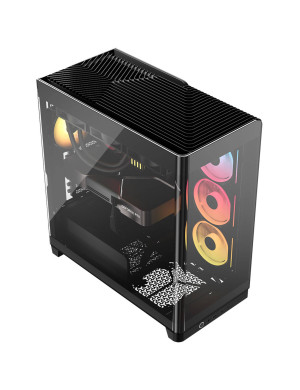 Carcasă CORSAIR iCUE LINK 4500X LX-R RGB, Mid-Tower, E-ATX, Tempered Glass, Black