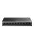 Switch TP-LINK LS1210P, 8-Port Fast Ethernet PoE+ Switch with 2 Gigabit Uplink Ports, 96W, Black