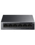 Switch TP-LINK LS106P, 6-Port Fast Ethernet PoE+, 4 PoE+ Ports, 65W, Black