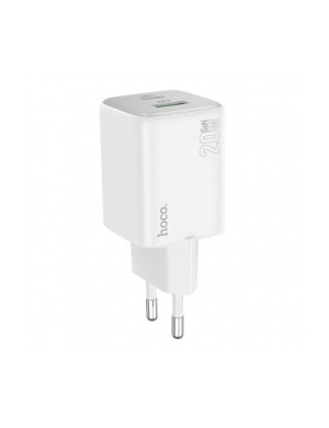 Incarcator retea HOCO N41, 20W, 1 x USB-C, 1 x USB-A, White