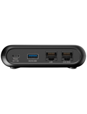 Router portabil TP-LINK TL-WR3002X, dual-band AX3000, Wi-Fi 6, 1 x 2.5 Gbps port WAN, 1 x USB 3.0, Black