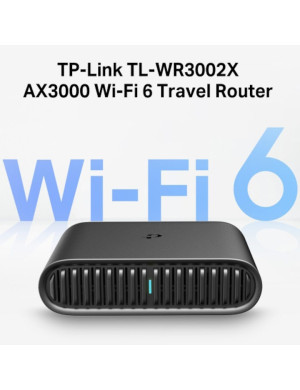 Router portabil TP-LINK TL-WR3002X, dual-band AX3000, Wi-Fi 6, 1 x 2.5 Gbps port WAN, 1 x USB 3.0, Black