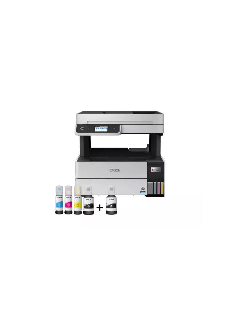 Multifunctional Inkjet color CISS Epson EcoTank L6460 C11CJ89403, Duplex, Wi-Fi, Alb/Negru