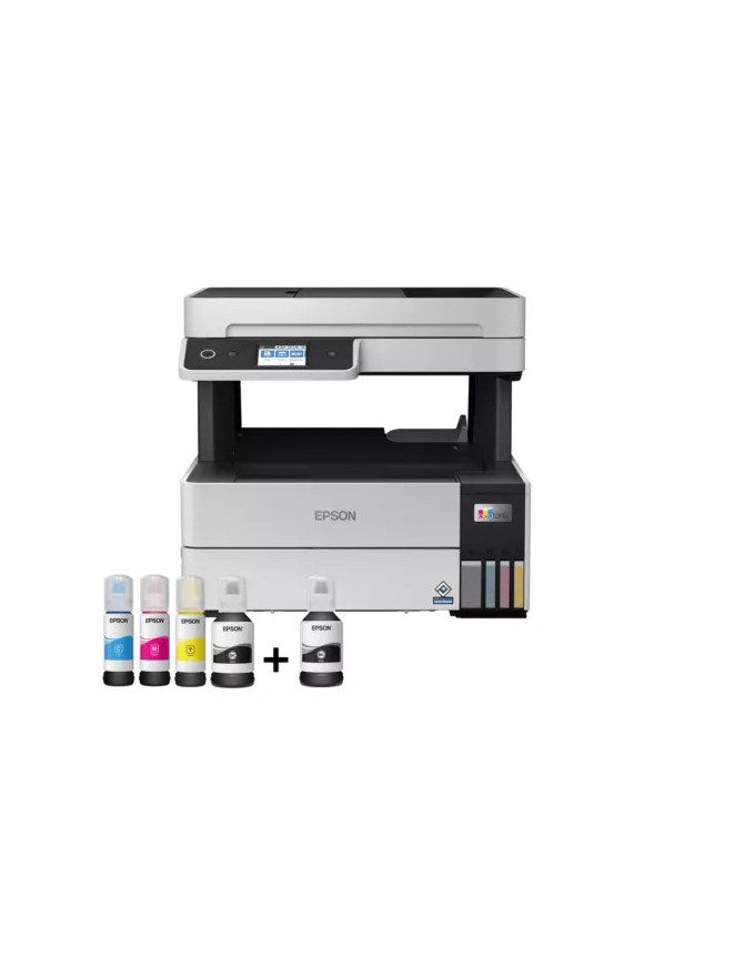Multifunctional Inkjet color CISS Epson EcoTank L6460 C11CJ89403, Duplex, Wi-Fi, Alb/Negru