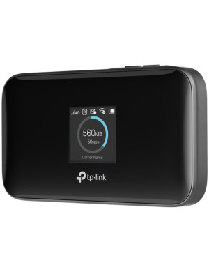 Router Wireless Portabil TP-LINK M7750 4G LTE, Cat 12 viteza pana la 600 Mbps, Micro SD, baterie 3280mAh, Black