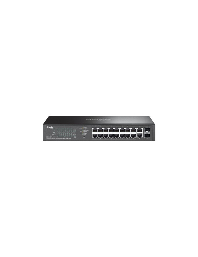Switch TP-LINK ES220GP, 16-Port Gigabit PoE+ Switch with 2 SFP Slots, 150W, Black