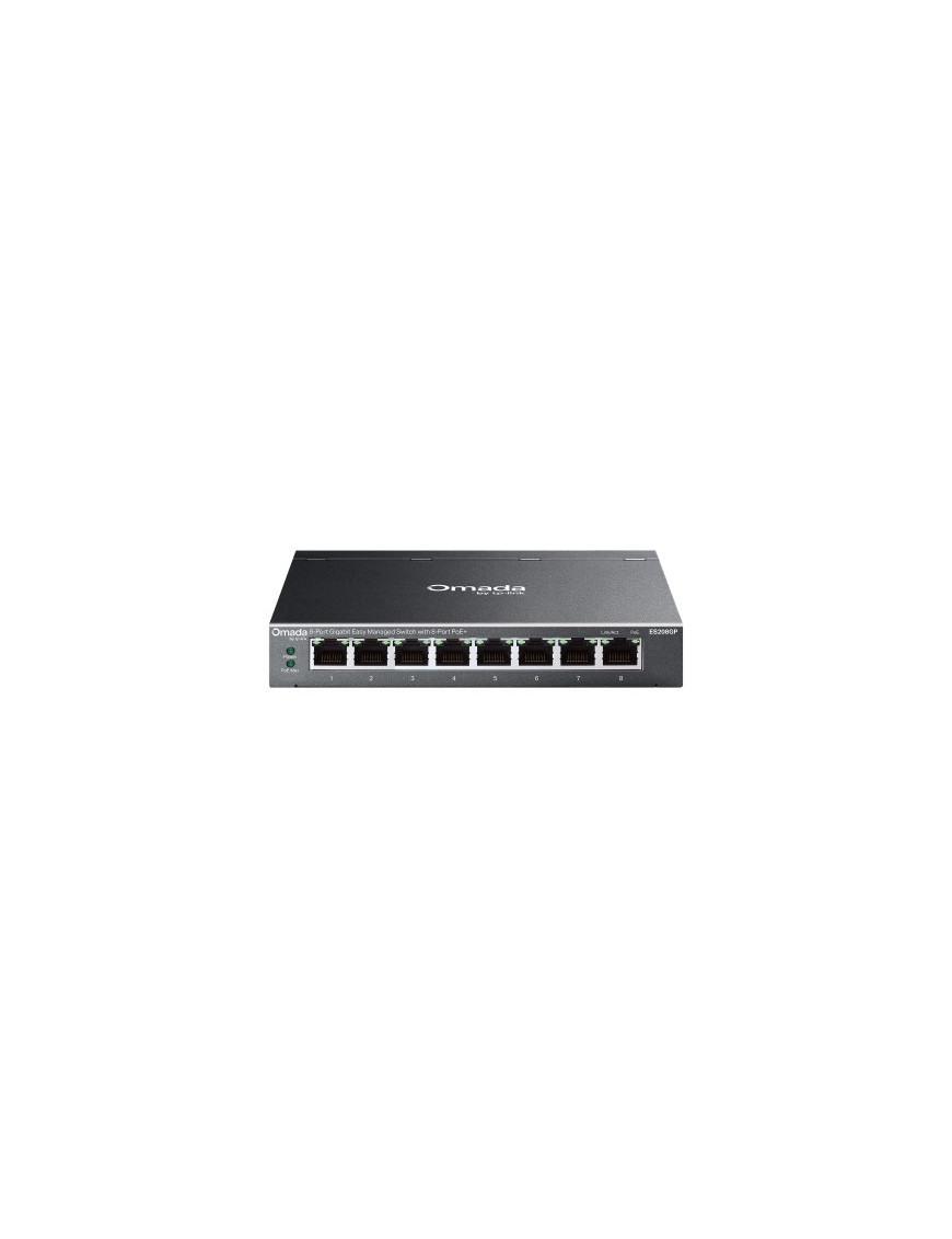 Switch TP-LINK Omada ES208GP, 8 porturi, PoE+, Black