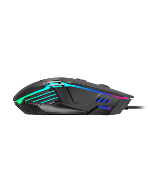 Mouse gaming cu fir GAMDIAS AURA-GS4, 3600 DPI, RGB, Negru