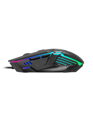 Mouse gaming cu fir GAMDIAS AURA-GS4, 3600 DPI, RGB, Negru