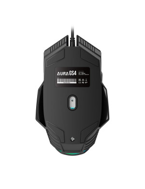 Mouse gaming cu fir GAMDIAS AURA-GS4, 3600 DPI, RGB, Negru
