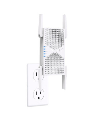 Range Extender TP-LINK RE405BE, BE6500, Wi-Fi 7 Dual-Band, 1 x 2.5 Gbps port, tehnologie EasyMesh, MLO, White