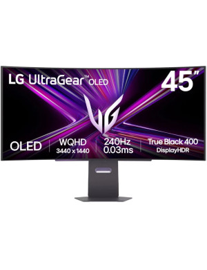 Monitor Gaming LED Curbat LG UltraGear 45GX900A-B.AEU, 44.5" UWQHD OLED, 240 Hz, 0.03 ms, Black