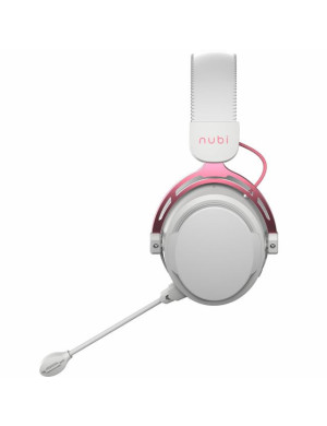 Casti gaming cu microfon NUBI NH1-RG, Over-Ear, Microfon Detasabil, Rose Gold