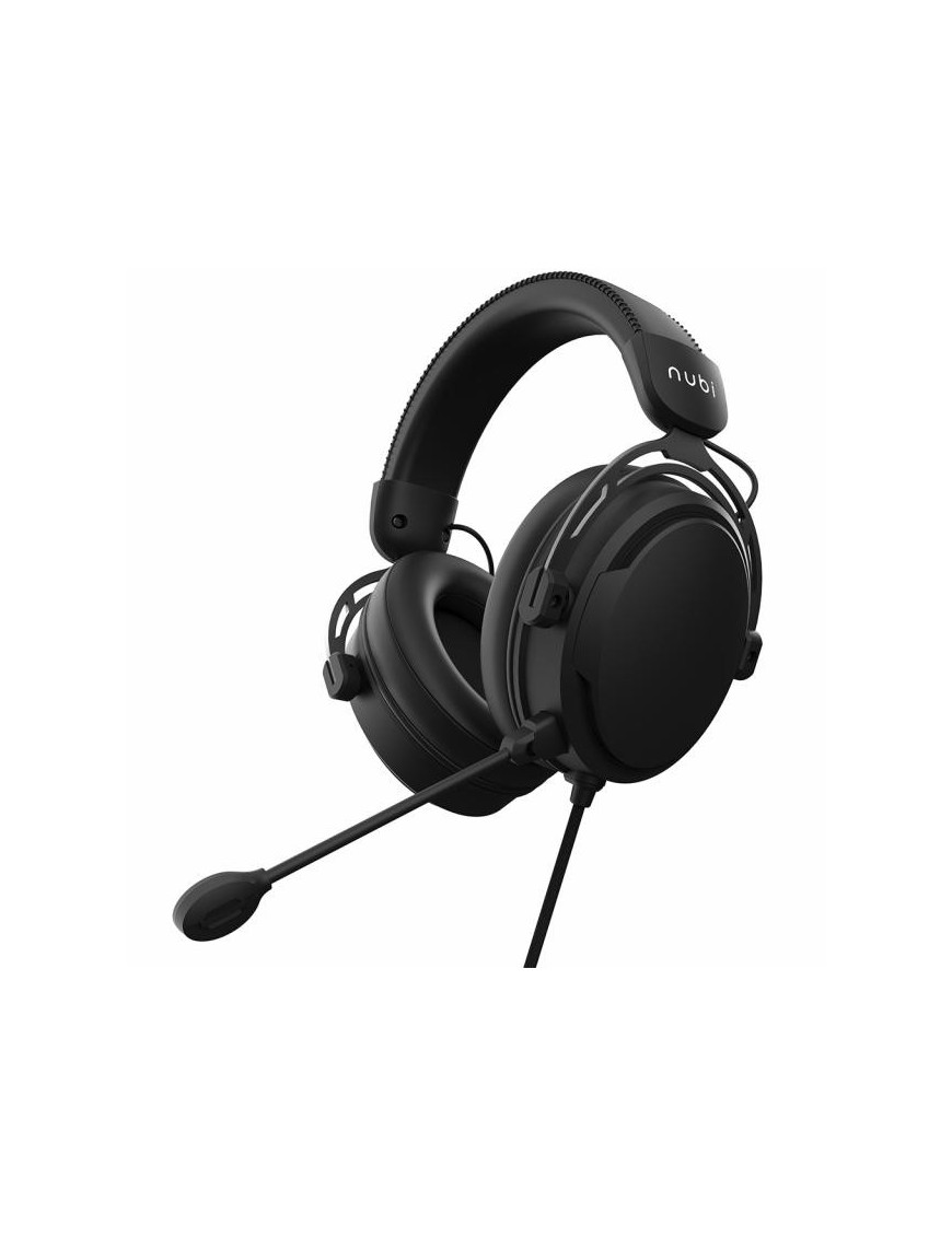 Casti gaming cu microfon NUBI NH1-SE-BL, Over-Ear, Microfon Detasabil, Black