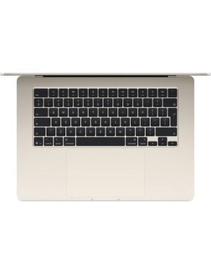 Laptop Apple MacBook Air 15 with Liquid Retina (2026) MDVD4RO/A, Apple M5 10-core, 15.3 inch, RAM 16GB, SSD 512GB, Apple M5 10-core Graphics, Int KB, macOS, Starlight