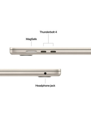 Laptop Apple MacBook Air 15 with Liquid Retina (2026) MDVD4RO/A, Apple M5 10-core, 15.3 inch, RAM 16GB, SSD 512GB, Apple M5 10-c