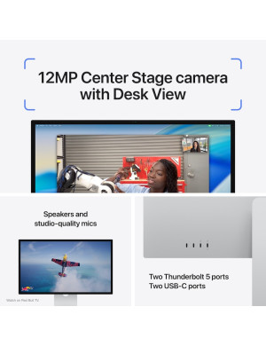 Monitor LED APPLE Studio Display (2026) MFF14RC/A, 27 inch, 5k, 60 Hz, Sticla nano-texturata, Silver