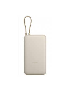 Powerbank XIAOMI BHR8851GL, 20000 mAh, 33W, 1 x USB-A - 1 x USB-C, Cablu USB-C integrat, Bej