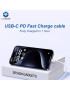 Cablu de date si incarcare LITO LD04CL, USB-C - Lightning, 1m, Alb