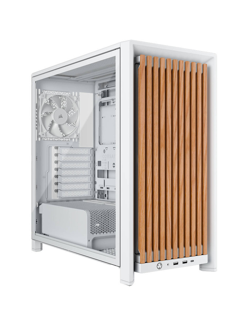 Carcasă CORSAIR FRAME 4000D RS Wood, Mid-Tower, E-ATX, White