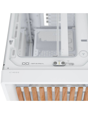 Carcasă CORSAIR FRAME 4000D RS Wood, Mid-Tower, E-ATX, White