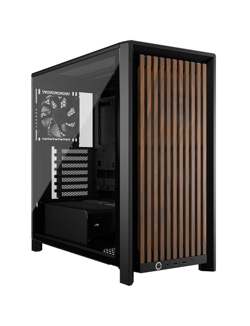 Carcasă CORSAIR FRAME 4000D RS Wood, Mid-Tower, E-ATX, Black