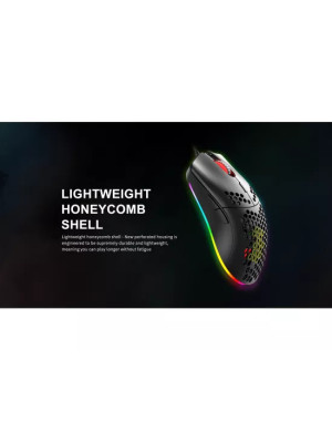 Mouse gaming cu fir HAVIT MS1023, senzor optic 4800 DPI, iluminare RGB, USB, negru