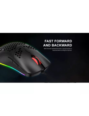 Mouse gaming cu fir HAVIT MS1023, senzor optic 4800 DPI, iluminare RGB, USB, negru