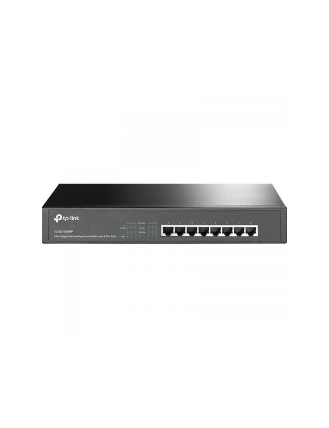 Switch TP-LINK TL-SG1008MP, 8 porturi, PoE, Black
