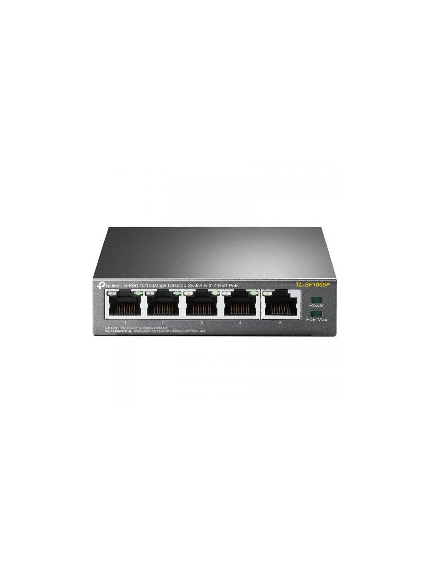 Switch TP-LINK TL-SF1005P, 5 porturi (4 PoE), Gray